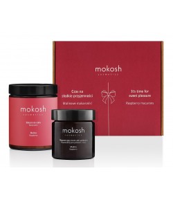 Malinowe makaroniki - Zestaw do pielęgnacji ciała i twarzy - MOKOSH