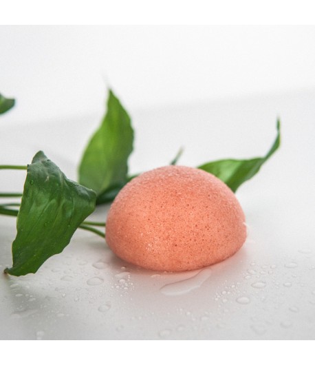Konjac - naturalna gąbka do mycia twarzy  z różową glinką - Mohani
