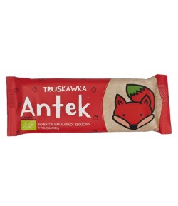ANTEK baton bakaliowo - zbożowy z Truskawką bez dodatku cukrów BIO - HELPA 37 g