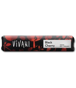 Baton z kawałkami wiśni w polewie z gorzkiej czekolady BIO - VIVANI 35 g