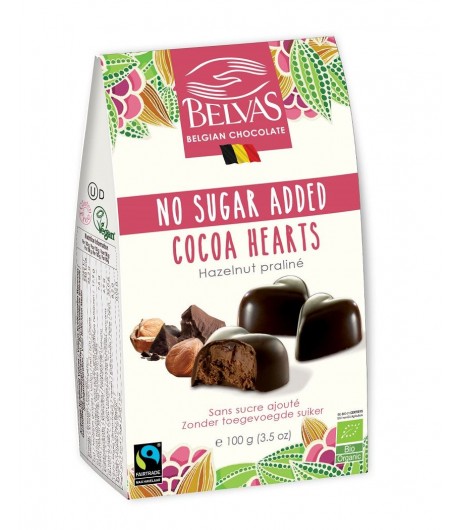 Belgijskie czekoladki Serca - bezglutenowe - Belvas 100 g