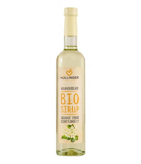 Syrop o smaku kwiatów czarnego bzu BIO - Hollinger 500 ml