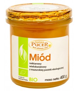 Miód nektarowy WIELOKWIATOWY BIO - PASIEKA PUCER 400 g