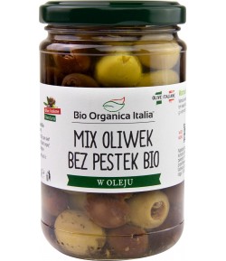Mix oliwek bez pestek w oleju BIO - BIO ORGANICA ITALIA 280 g