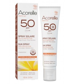 SPF 50 Naturalny spray przeciwsłoneczny - Acorelle 100ml