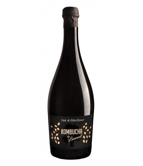 KOMBUCHA szampańska na płatkach Dębu o smaku kwiatów Czarnego Bzu BIO - KOMBUCHA by Laurent 750ml