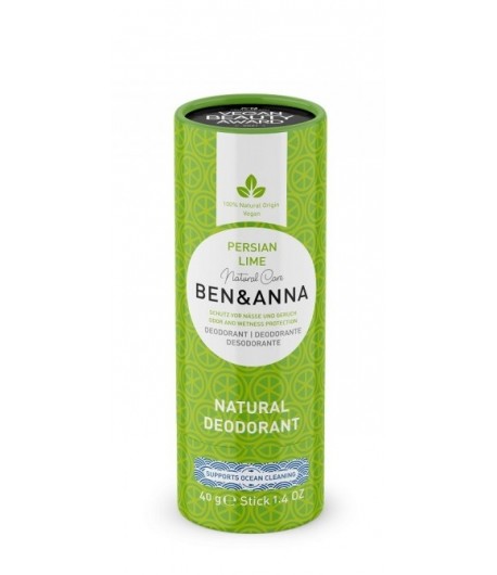 PERSIAN LIME Naturalny dezodorant na bazie sody w kartonowym sztyfcie - BEN&ANNA 40g