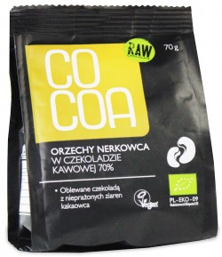 Orzechy Nerkowca w Czekoladzie Kawowej BIO - COCOA 70g