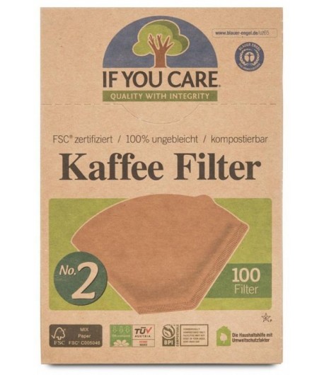 Filtry do kawy - kompostowalne - IF YOU CARE 100 szt.