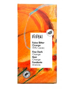 Czekolada gorzka o smaku Pomarańczowym BIO - VIVANI 100g