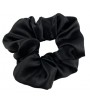 Satynowa scrunchie - czarny - BoMoye