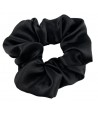 Satynowa scrunchie - czarny - BoMoye