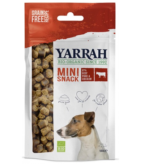 Przysmak - mini snacki dla pasa z wołowiną BIO - YARRAH 100g