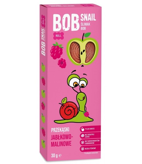 Przekąska Jabłkowo - Malinowa bez dodatku cukru bezglutenowa - BOB SNAIL 30g