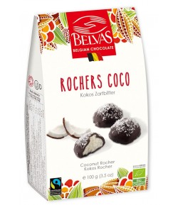 Belgijskie czekoladki z nadzieniem kokosowym Fair Trade bezglutenowe - Belvas 100g