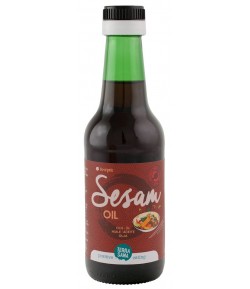 Olej Sezamowy z prażonych nasion bezglutenowy BIO - TERRASANA 250 ml