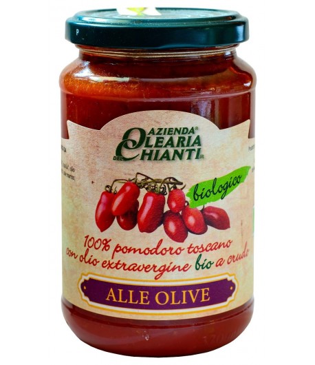 Sos pomidorowy z toksańskich pomidorów z oliwkami bezglutenowy BIO - AZIENDA OLEARIA CHIANTI 340 g