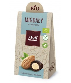 Migdały w czekoladzie gorzkiej bezglutenowe BIO - DOTI 50 g