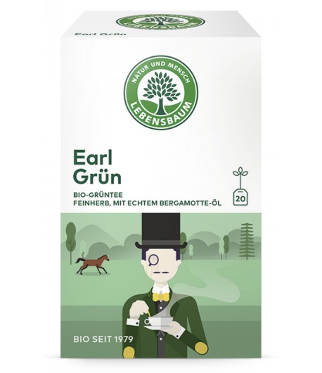 Herbata Zielona EARL GRUN ekspresowa BIO (20 x 1,5 g) - LEBENSBAUM 30 g