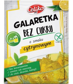 Galaretka bez cukru o smaku Cytrynowy bezglutenowa - Celiko 14 g