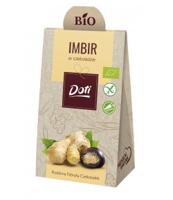 Imbir kandyzowany w czekoladzie gorzkiej bezglutenowy BIO - DOTI 50 g