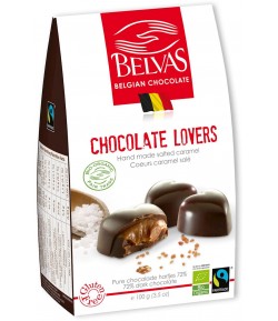 Belgijskie czekoladki Serca z karmelem i solą morską - bezglutenowe - Belvas 100 g