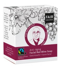 Mydło w kostce z czerwonym winem do mycia twarzy - Fair Squared 2x80 g
