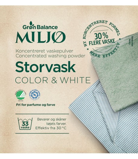 Proszek do prania białych i kolorowych ubrań (koncentrat) ECO - GRON BALANCE 1,8 kg